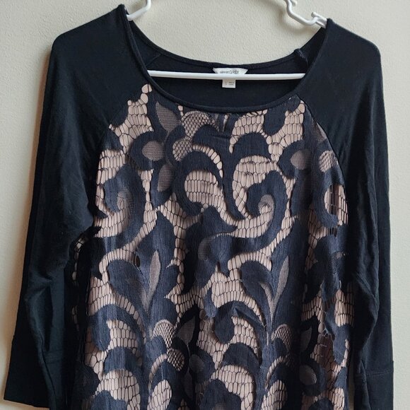 Sweet Grey Black‎ Lace Long Sleeve Jersey Size Small - Picture 5 of 15